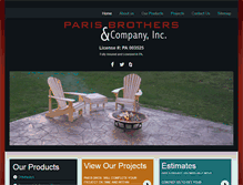 Tablet Screenshot of paris-bros.com